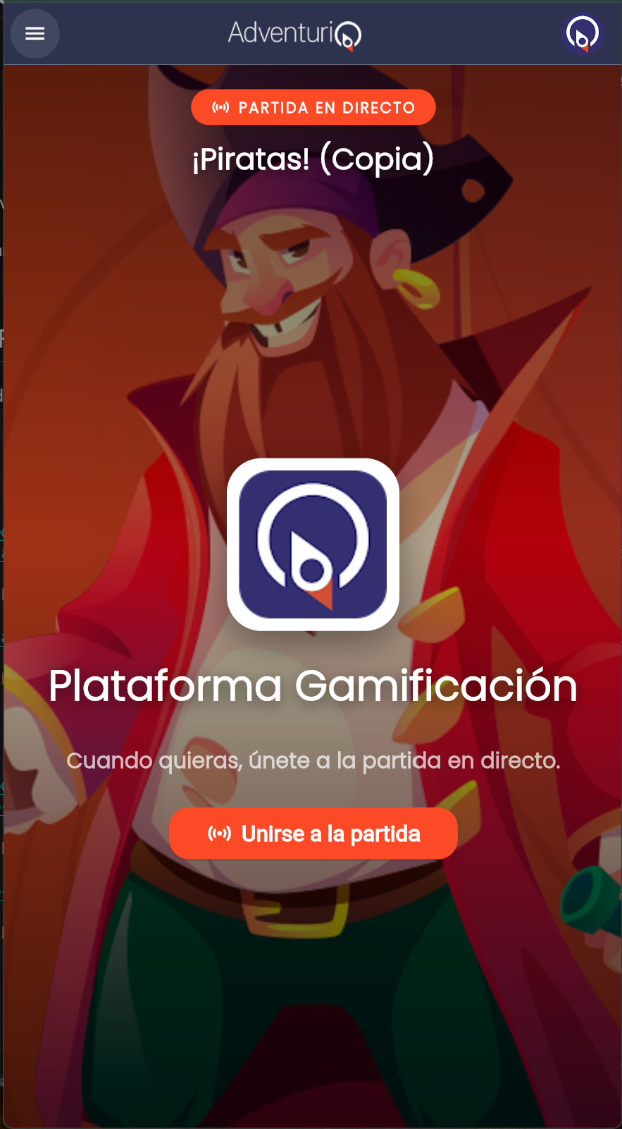 Móvil del Player en la sala de espera antes de que arranque la partida