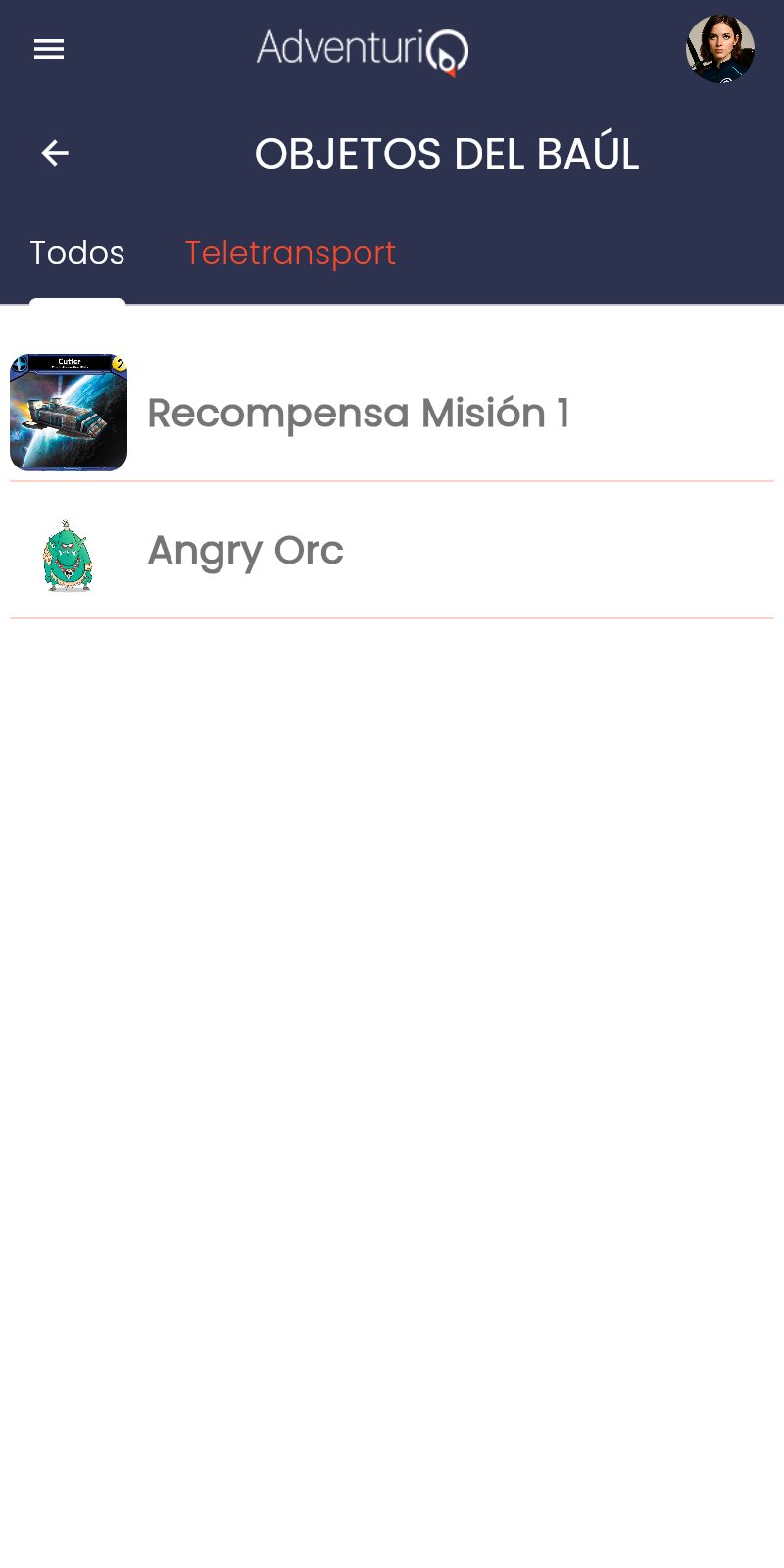 Vista del Baúl en la Webapp — donde el Player consulta los Objetos Digitales que ha conseguido